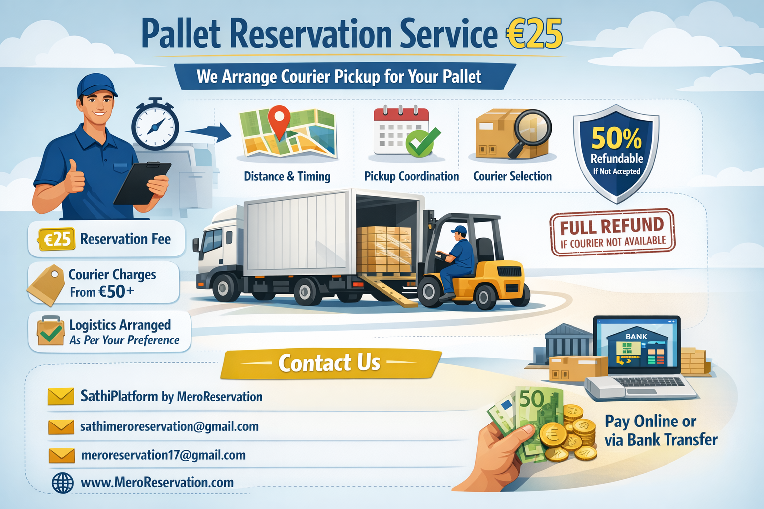 PALLET RESERVATION SERVICE