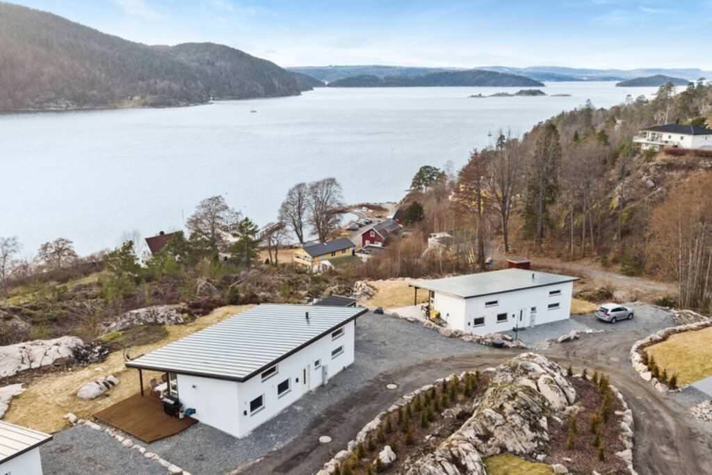 Modern cabin with a panoramic view of the Oslo Fjord