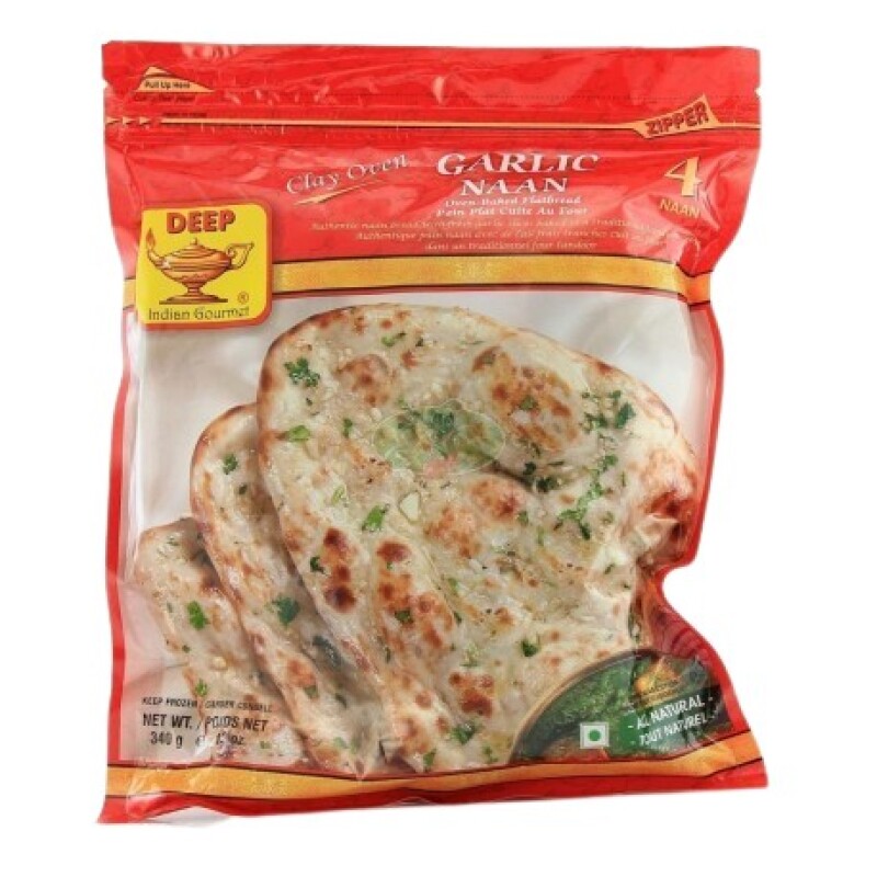 Deep Garlic Naan Vegan 300g (4 Pcs)