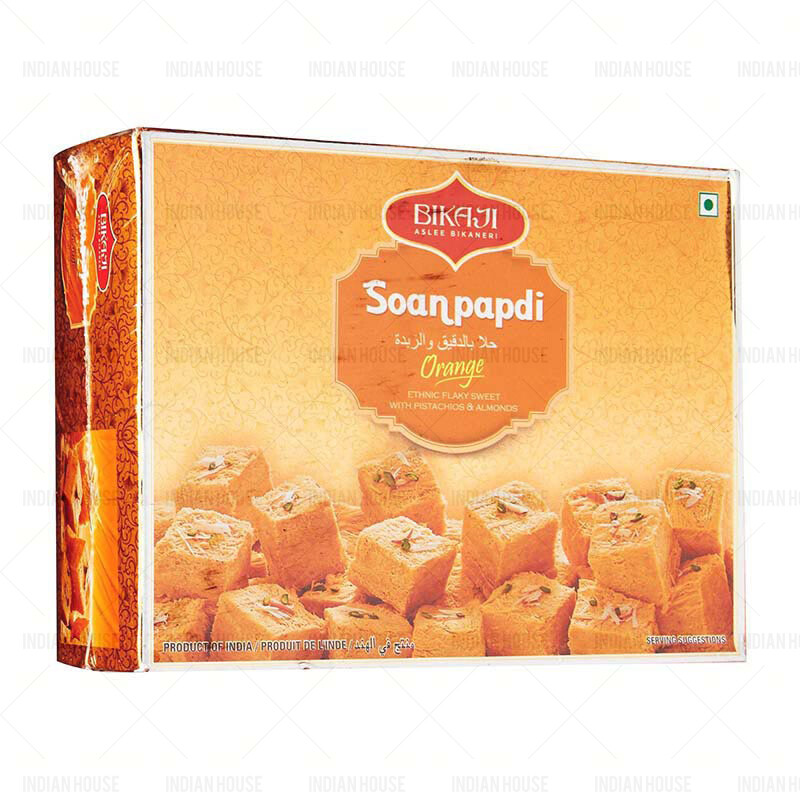 BIKAJI SOAN PAPDI ORANGE 200g/ Slodycze -Halwa Indyjska Pomarańczowa 200G