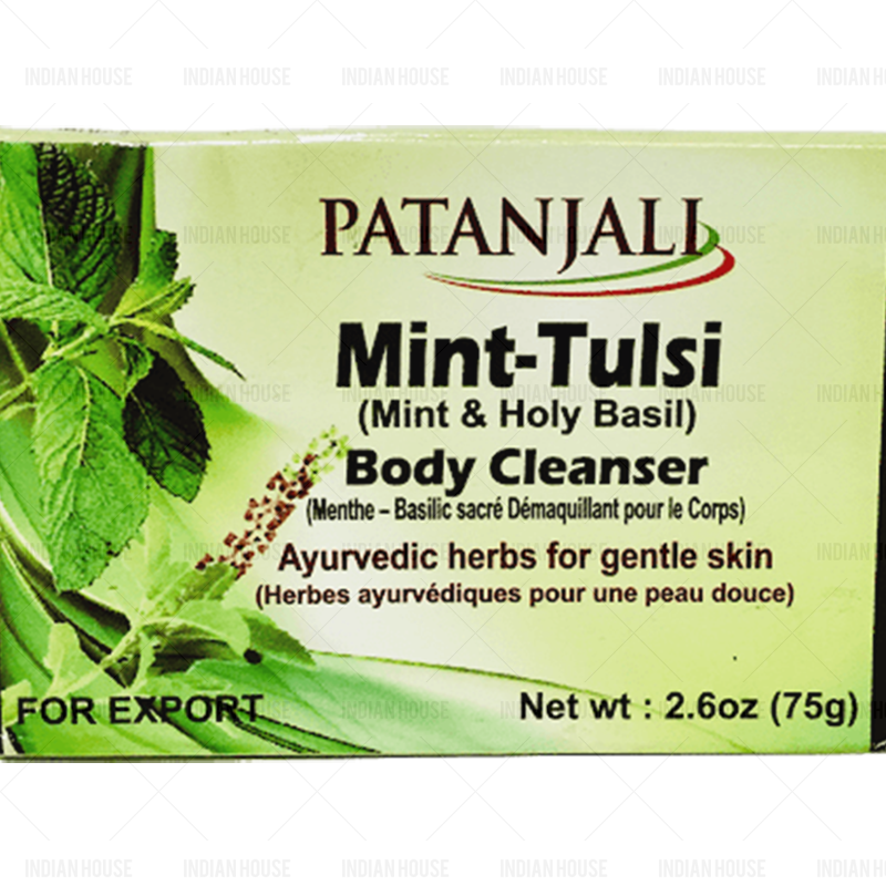 PATANJALI MINT TULSI (MINT & HOLY BASIL) BODY CLEANSER - Soap with mint and tulsi 75 g