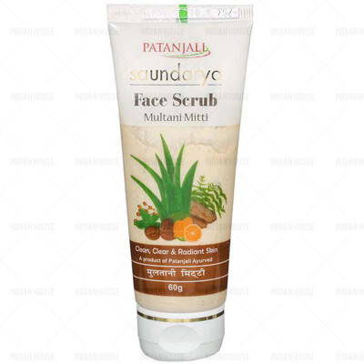 PATANJALI MULTTANI MITTI FACE SCRUB - face peeling with clay 60g