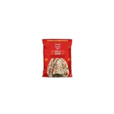 Deep Garlic Naan Vegan 300g (4 Pcs)