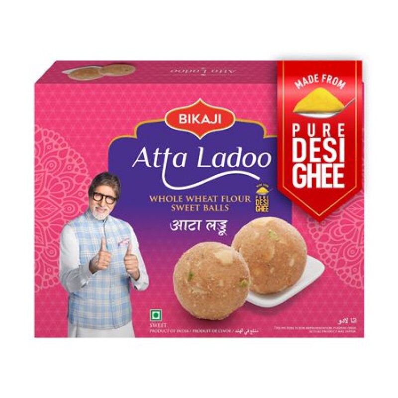 BIKAJI ATTA LADOO 400G / Indian sweet flour balls 400g