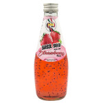 Fruit drink flavor strawberry with basil seeds Daddy 290ml