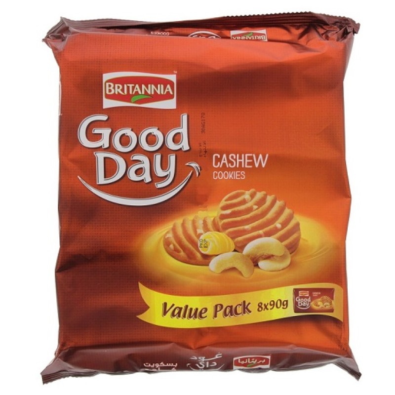 Britannia Good Day Cashew Cookies (Family Pack) 8 x 90