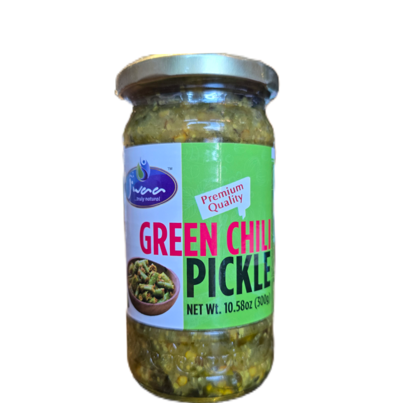 JIVAA GREEN CHILLI PICKLE (300 GRAM)