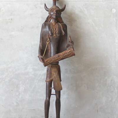 INDIAN BRASS MUSICIAN FIGURINE