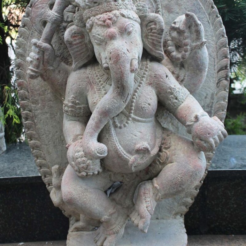 GANESH STONE SCULPTURE DECORATION