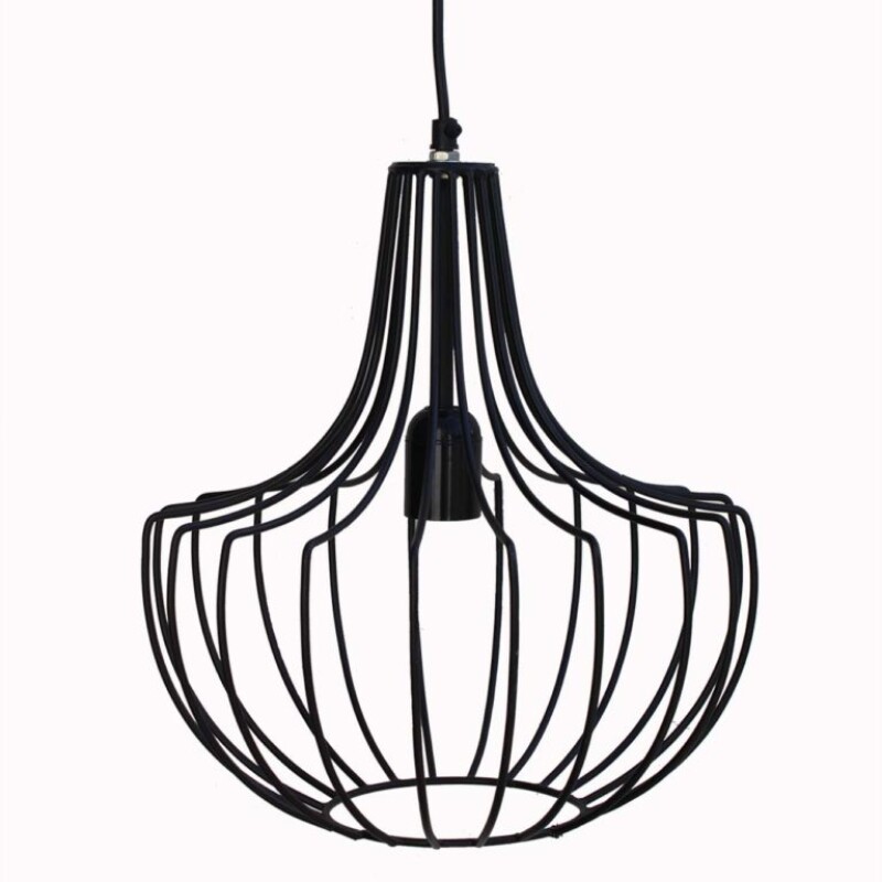 BLACK LAMP MADE OF METAL