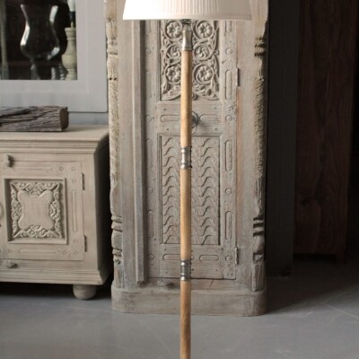 WOODEN METAL FLOOR LAMP 137 CM