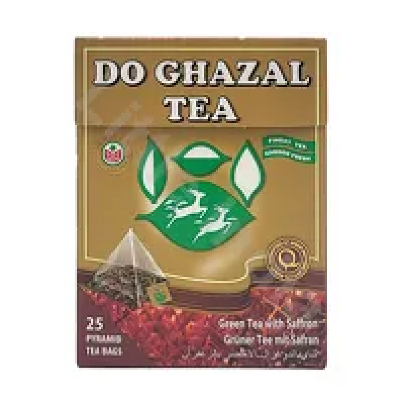 Green Tea with Saffron Pyramid Do Ghazal 25 bags
