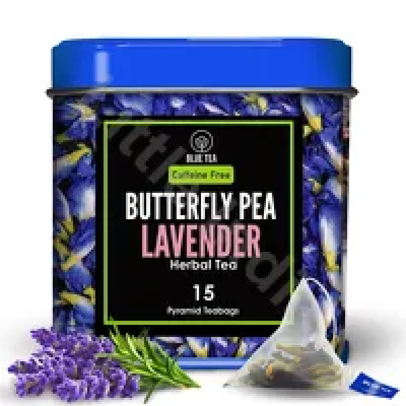 Butterfly Pea Lavender Herbal Tea Blue Tea 15 Pyramid Teabags