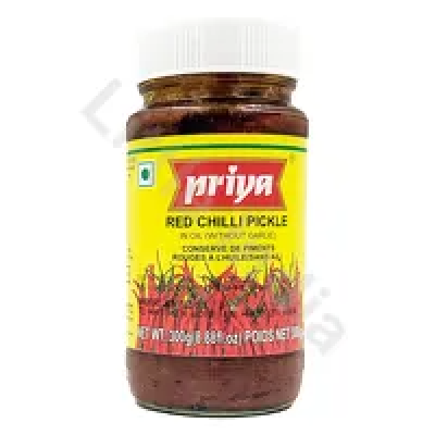 Red Chilli Pickle On Oil Priya 300g