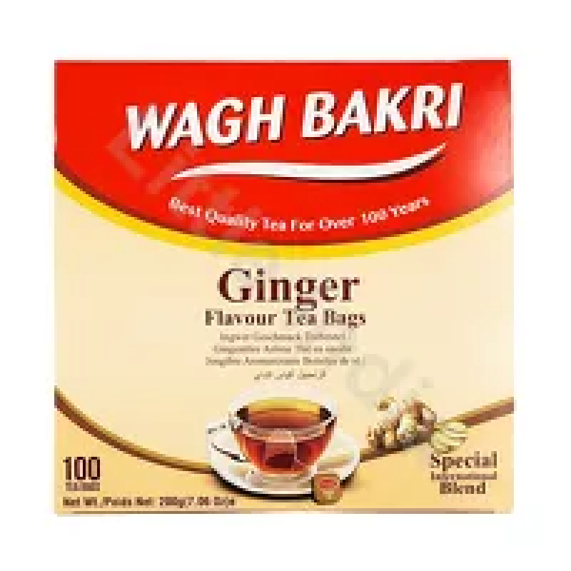Ginger Flavour Tea Bags Wagh Bakri 100 bags