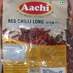Red chilli long (stem cut) Aachi 250g