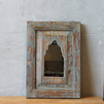 WOODEN HANGING MIRROR