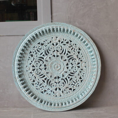 INDIAN WOODEN CARVED DECORATIVE PANEL