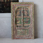HAND-PAINTED WOODEN DECORATIVE PANEL