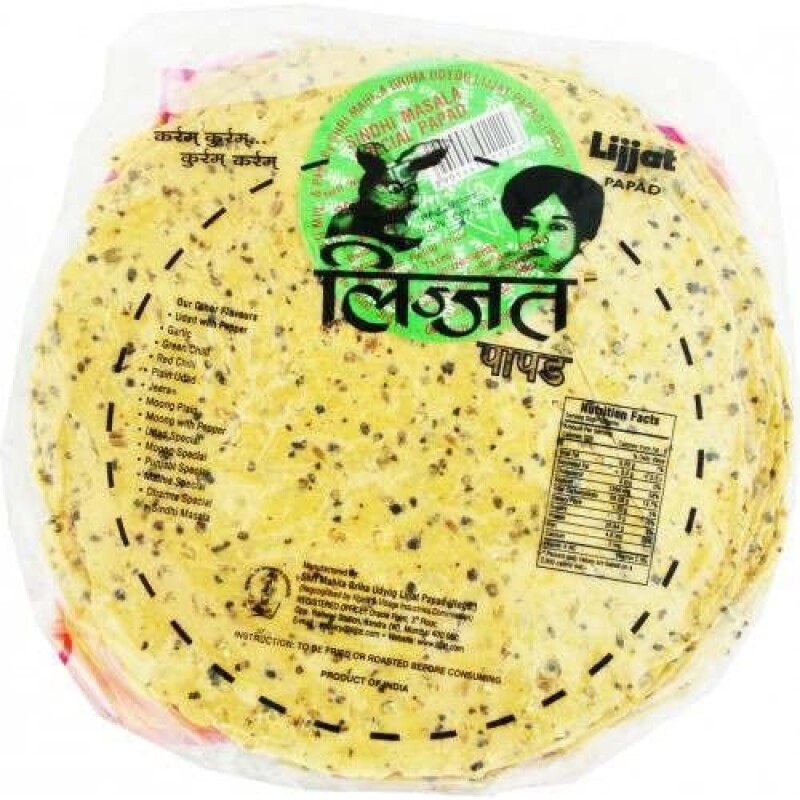 LIJJAT SINDHI MASALA PAPAD - snack bread