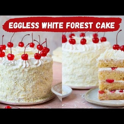 WHITE FOREST CAKE EGGLESS ( 2 POUND)