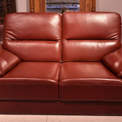 BROWN ECO LEATHER SOFA