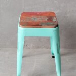 INDUSTRIAL GREEN METAL STOOL