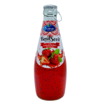 JIVAA BASIL SEED DRINK WITH STRAWBERRY FLAVOR - drink with strawberry basil seeds 290 ml