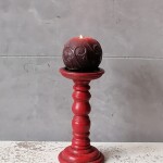 COLONIAL WOODEN CANDLE STAND