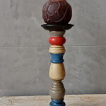 COLONIAL WOODEN CANDLE STAND