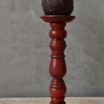COLONIAL WOODEN CANDLE STAND