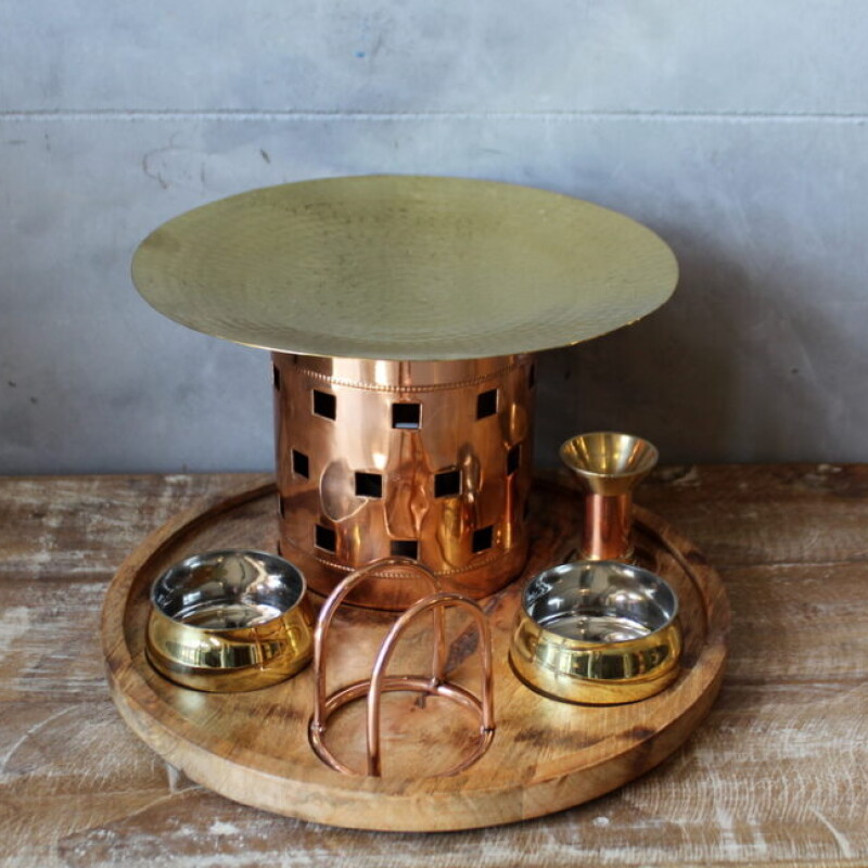 INDIAN COPPER SET FOR HEATING Appetizers